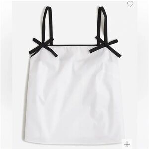 J. Crew Bow Strap Poplin Tank